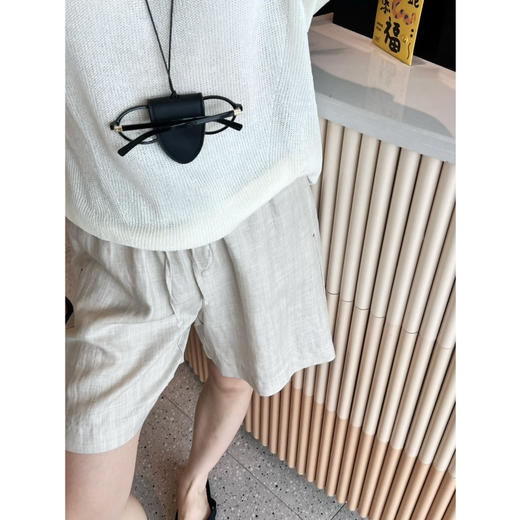 2507501    亚麻系带 中裤（4分裤） 商品图4