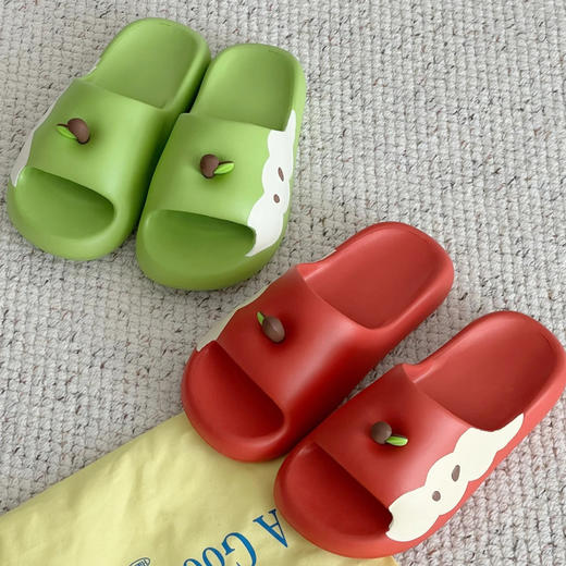 热卖！不闷不臭脚！云朵感 可爱 厚底凉拖！YiLuoShan 四色苹果EVA防滑拖鞋 居家 宿舍 外出 4色可选 商品图13