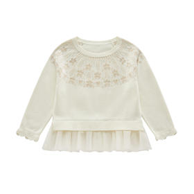 拉比内衣I5-3精致棉线圆领衣米白LYCC10041900