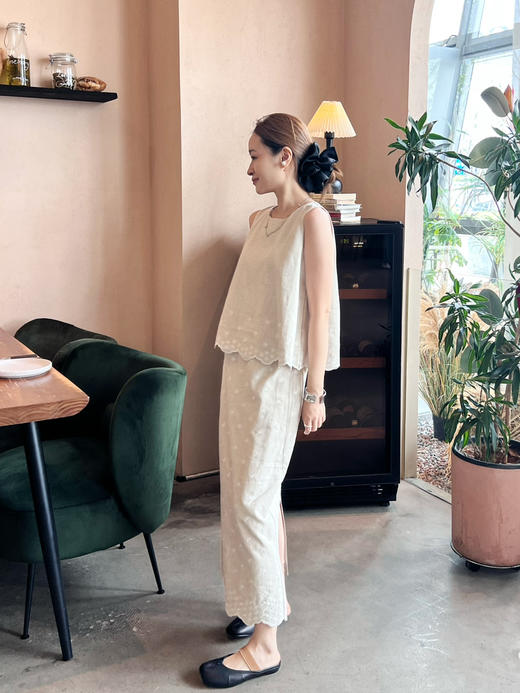 2507503    雏菊刺绣长裙套装（上衣+裙子） 商品图5