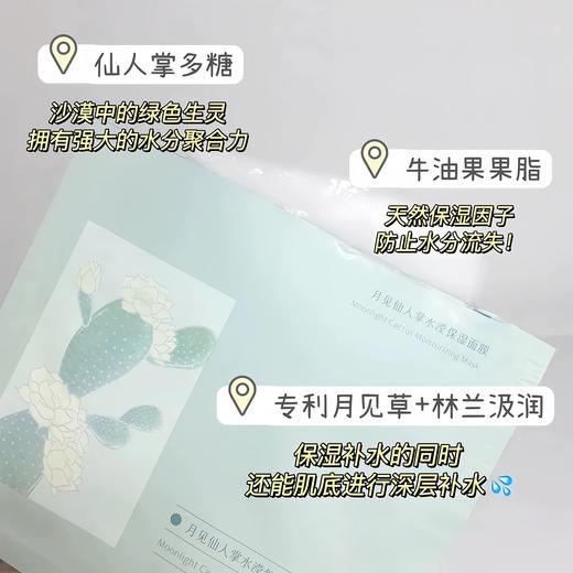 【重磅升级】谷雨月见仙人掌水滢舒润保湿面膜补水保湿舒缓面膜 商品图3
