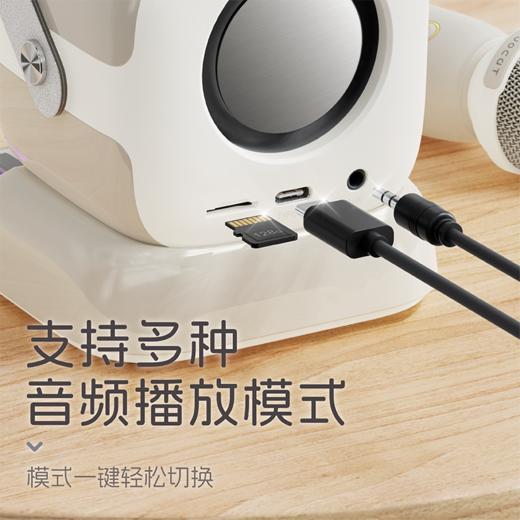 【弹唱一体，专属K歌神器！】K歌蓝牙音箱 话筒音响一体 小型家用KTV手提户外扩音器 立体声单双唛-QA 商品图7