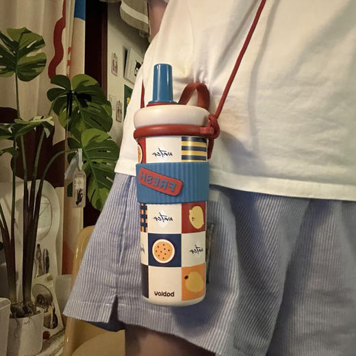 【开学季 | 新装备】花伴森保温杯大容量吸管水杯子2025新款bablov gogo吸管保温杯复古款 商品图1