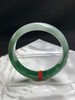 620631，57.7圈口细糯飘油绿正圈平安镯，大半截绿底色，半山半水 商品缩略图3