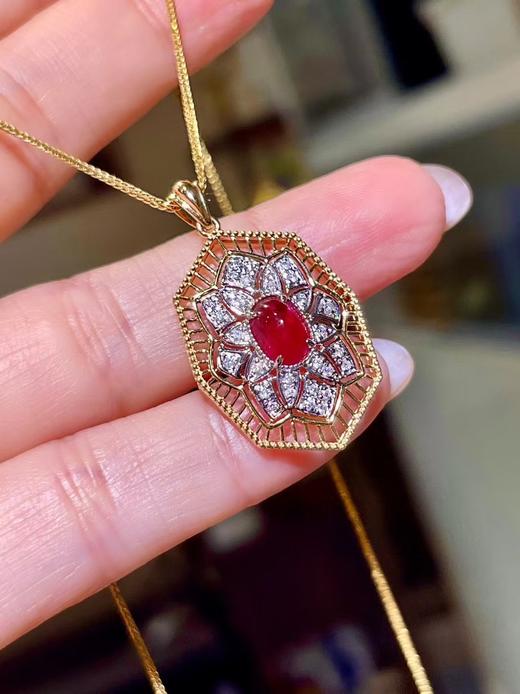 1.13ct素面红宝石吊坠 商品图1