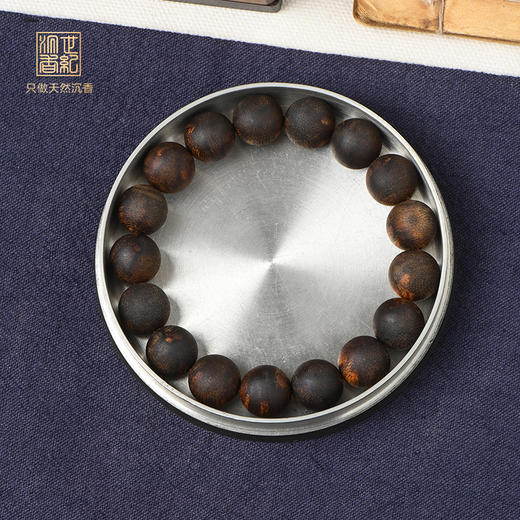 天然芽庄白奇楠手串 沉水级 12.8mm*17颗 19.6克 SP11828 商品图0