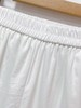 7.30秒杀~NO退【超值特卖】白色松紧腰七八分休闲裤-喜出 商品缩略图1