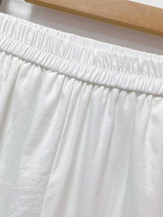 7.30秒杀~NO退【超值特卖】白色松紧腰七八分休闲裤-喜出 商品图1