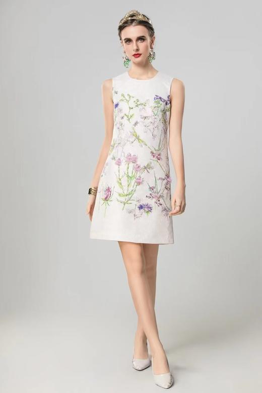 提花工艺连衣裙高级感气质优雅SZ3S51 商品图4