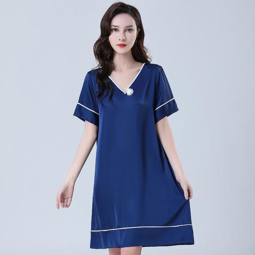 雀说睡衣大码女士夏季冰丝睡裙女夏天家居服AL260B 商品图4