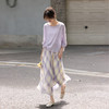 【07/30新品6.5折】熙世界松弛感套装女2025早秋新款慵懒风长袖罩衫格纹半身裙两件套 商品缩略图4
