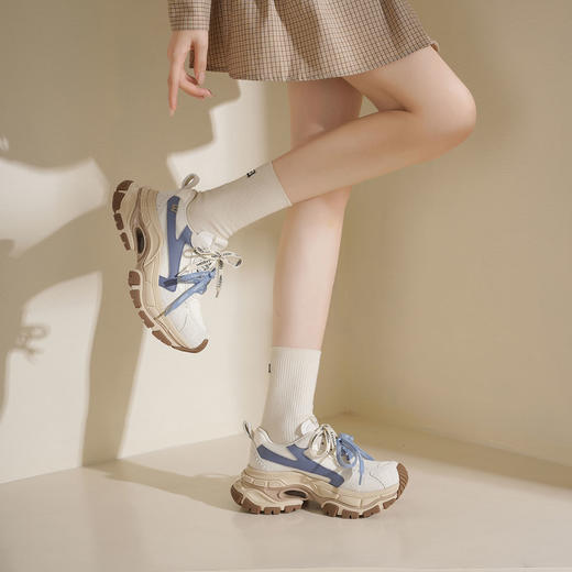 Westory2025年秋季厚底老爹鞋撞色休闲运动鞋W25CM75831 商品图5