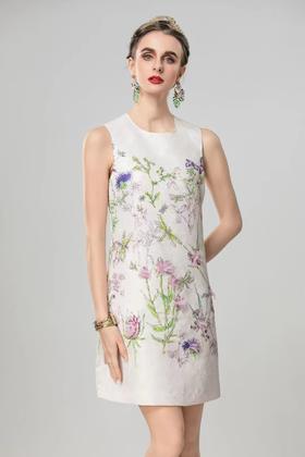 提花工艺连衣裙高级感气质优雅SZ3S51