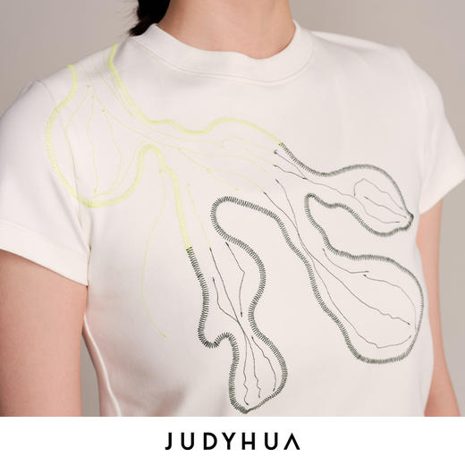 JUDYHUA 追逐系列刺绣短袖T恤 商品图4