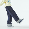 棵初2025年秋季新款亲子中大女童不落色牛仔裤宽松简约拼接裤子 商品缩略图2