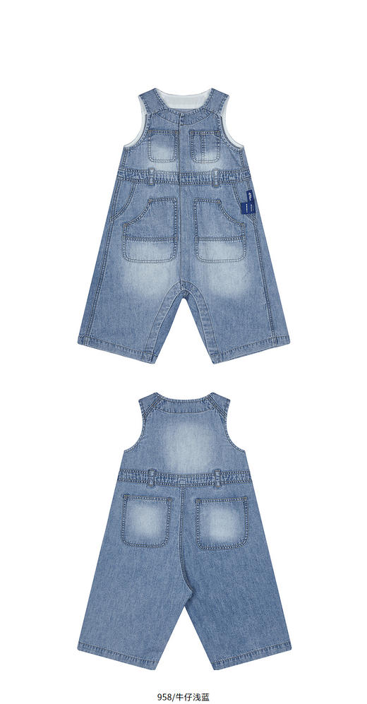 jnby  25年秋款  牛仔背带长裤 YP8E10120 商品图7