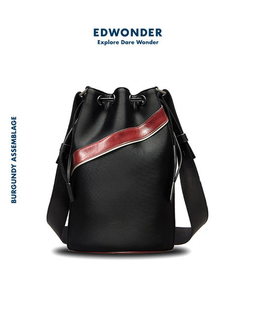 EdWxBA 爱德华 潜水料拼皮水桶包轻便防水侧背包(S) 商品图5