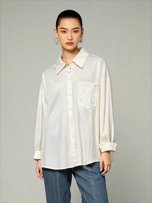 7.30秒杀~NO退【超值特卖】米色翻领棉衬衫防晒衬衫（微脏）-喜出 商品图0