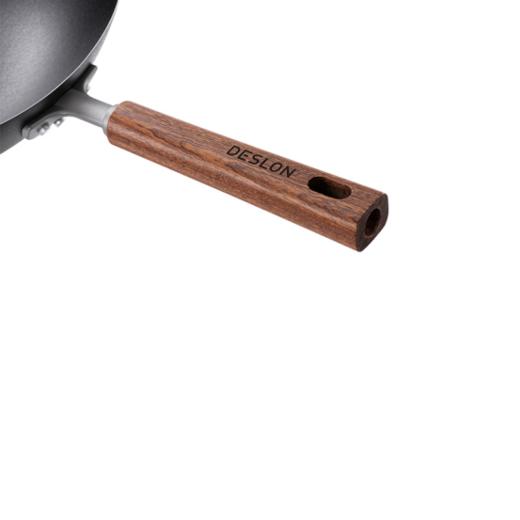 🌈厨房怎能少一口好锅？🔥【德世朗DFS-C849A膳享极铁无涂层爆炒锅】💕这款精铁炒锅，导热迅速且均匀，能让食材在锅中快速受热，🤩翻炒起来得心应手。锅体坚固耐用，😎0涂层，健康更安心。 商品图4