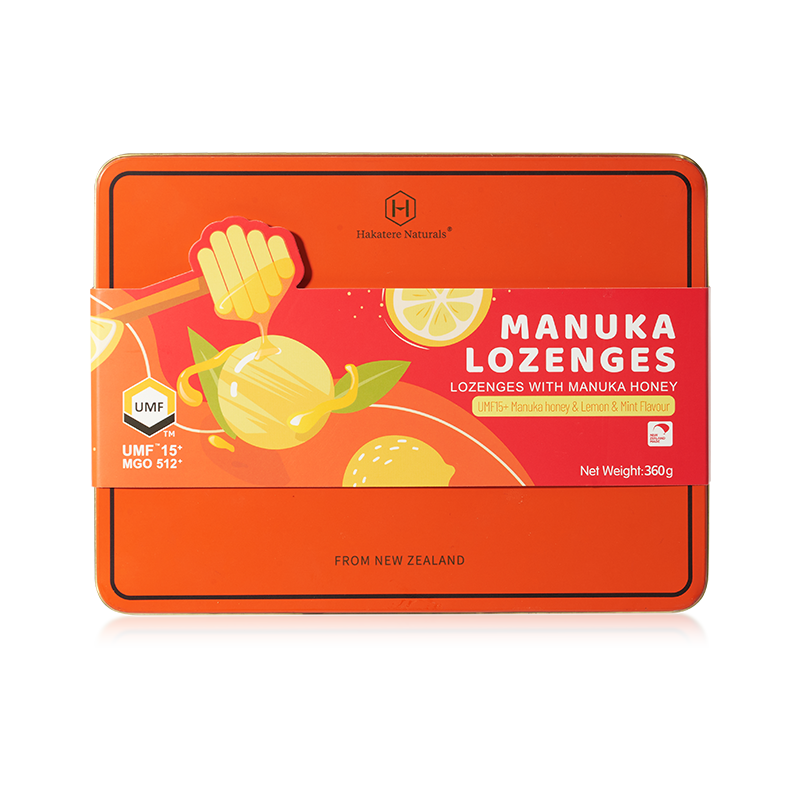 荷塔威UMF15+麦卢卡润喉糖 * 360g/盒 柠檬薄荷味 硬质糖果 新西兰进口 独立包装 润喉 零食