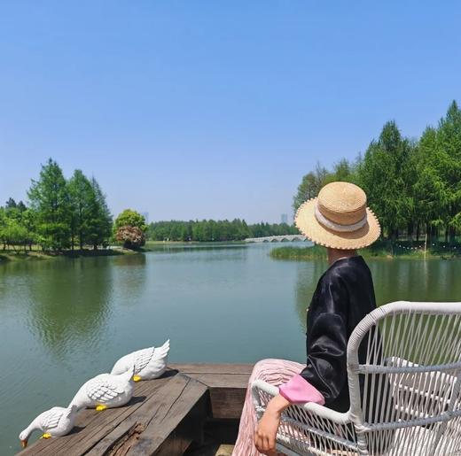 优雅法式珍珠草帽夏天遮阳防晒太阳帽旅游度假连衣裙CP 商品图7