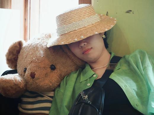 优雅法式珍珠草帽夏天遮阳防晒太阳帽旅游度假连衣裙CP 商品图8