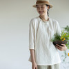 牧衣游原创 棉净色宽松套头衫白色原生质朴肌理感百搭上衣 柒玥 商品缩略图0