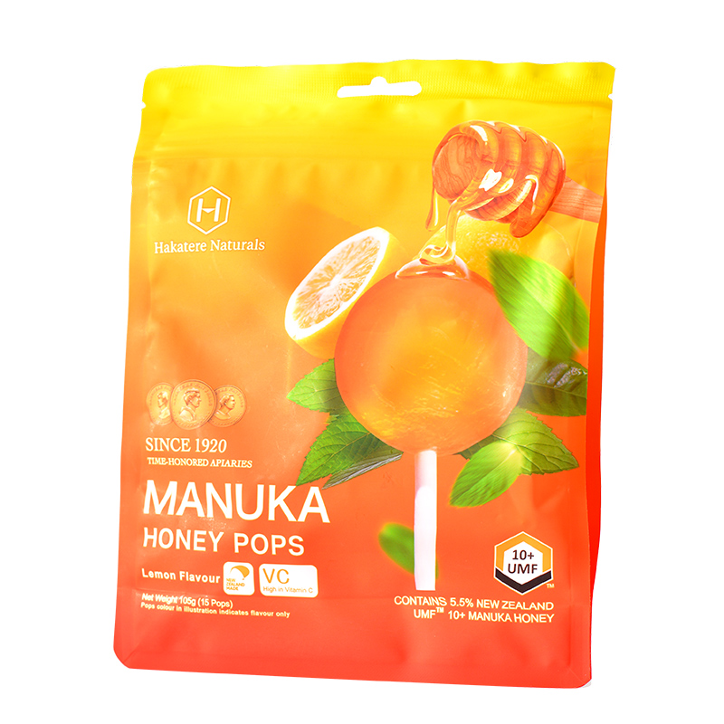 荷塔威UMF10+麦卢卡蜂蜜棒棒糖 7g*15支/袋 柠檬味 补充VC 新西兰进口 独立包装 零食