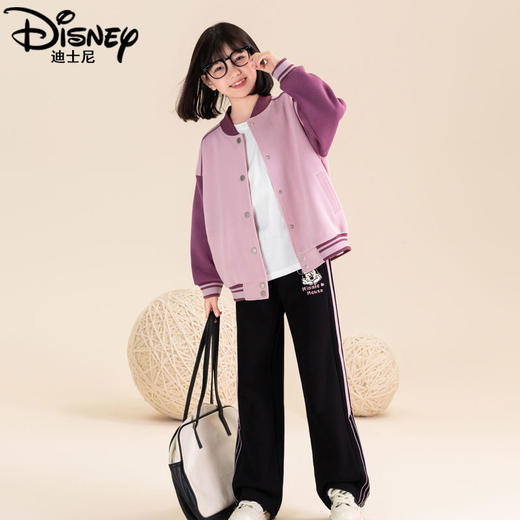 迪士尼女童阔腿裤春秋款2025新款儿童裤子春季运动裤女大童休闲裤 商品图4