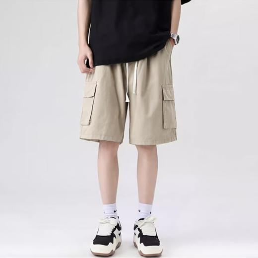 任选2件【59元秒杀价❗️美式男生休闲裤】经典款式设计，宽松版型简单易搭，遮肉显瘦不挑腿型，工装五分裤男潮流卡其色男款短裤L 商品图1