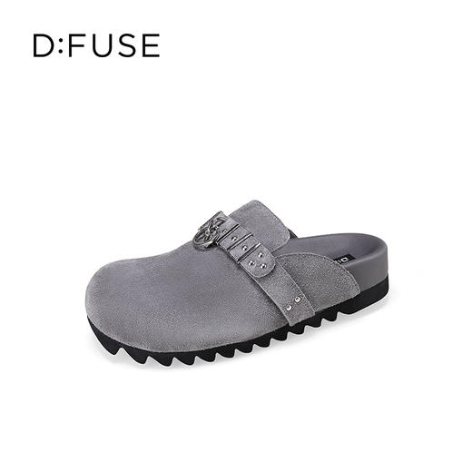 Dfuse迪芙斯2025秋季新款外穿拖鞋铆钉条带休闲勃肯鞋包头半拖女鞋DFD3110027 商品图11