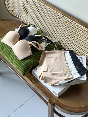 现货 THS-无【不退换】 lap家 半杯素雅无痕聚拢内衣套装 文胸+内裤套装 3色 BP224