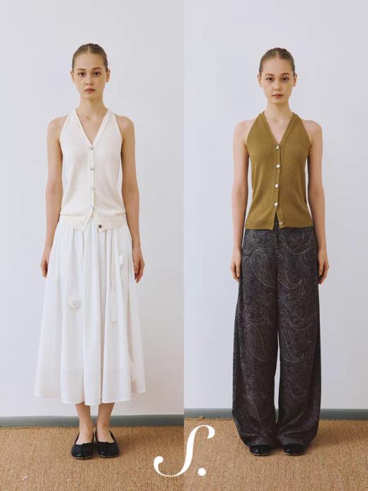 shyshystill/shy202502034/无袖小版型天丝透气感呼气针织马甲 商品图3