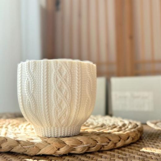 板牙专属！！CEMENT日本制陶瓷编织纹茶杯 商品图4