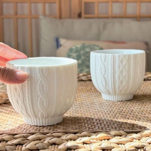 板牙专属！！CEMENT日本制陶瓷编织纹茶杯 商品图7