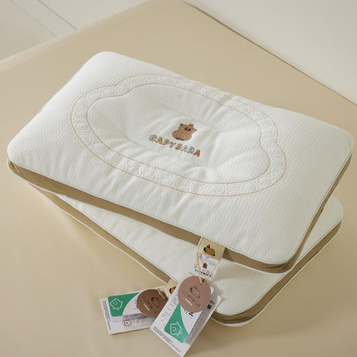 自然醒A类母婴卡皮巴拉软管婴童定型枕0到6个月以上儿童枕芯宝宝纠正头型护颈椎助睡眠XK 商品图3