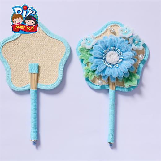 【花朵形】多巴胺扭扭棒蒲扇-蓝色款 商品图0