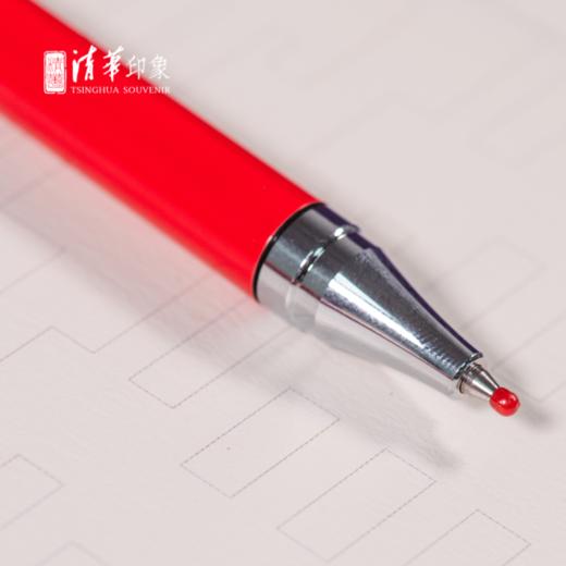 清华文创金属杆红色中性笔 商品图7