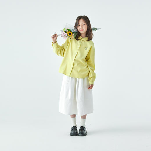 棵初2025年秋季新款亲子中大女童灯芯绒衬衫纯棉复古微宽松上衣 商品图1