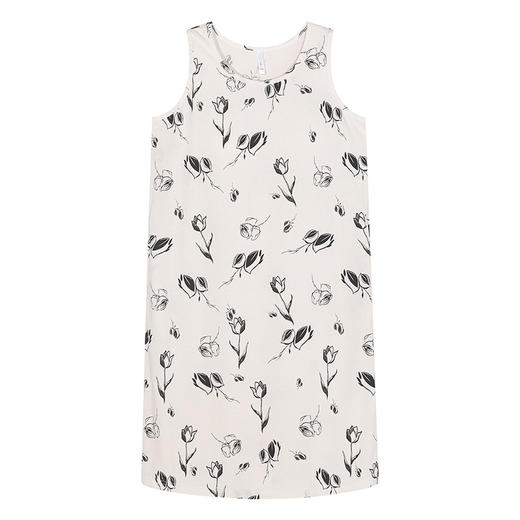 雀说莫代尔睡裙女新款带胸垫背心女士夏天薄款家居服无袖睡衣ALJ205 商品图4