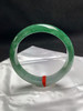 620631，57.7圈口细糯飘油绿正圈平安镯，大半截绿底色，半山半水 商品缩略图0