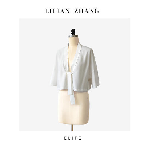 E“定制”——静奢风———“婉约雅韵”——珍珠白外搭开衫上衣 2502023 商品图2