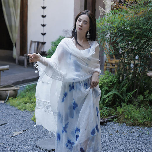 雀说 旅游穿搭防晒披肩外搭轻纱 S1785 商品图13