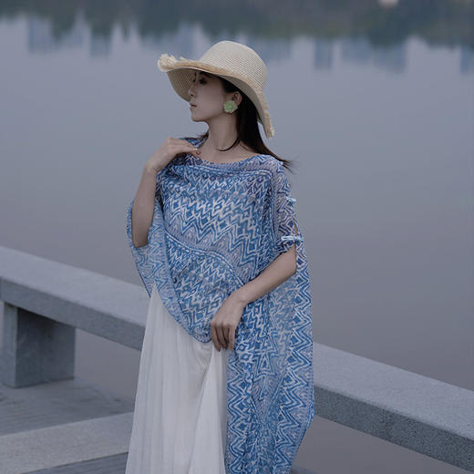 雀说 旅游穿搭防晒披肩外搭轻纱 S1785 商品图11