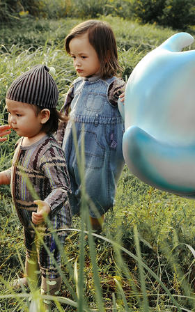 jnby  25年秋款  牛仔背带长裤 YP8E10120