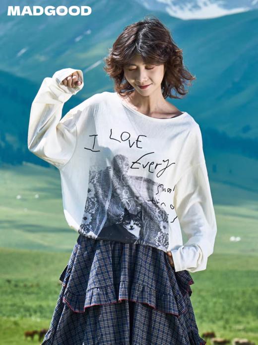 马得工地/MDGDTX13624/爱猫咪罩衫 商品图0