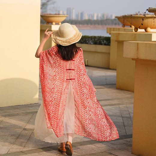 雀说 旅游穿搭防晒披肩外搭轻纱 S1785 商品图4