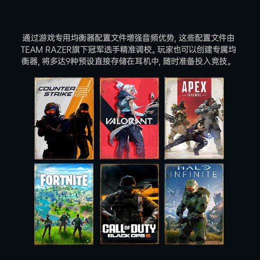Razer雷蛇 旋风黑鲨V3 三模无线耳机【雷蛇官方直营，3年有限质保】 商品图2