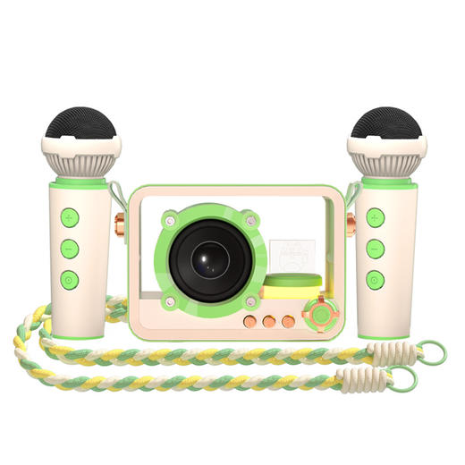 【轻奢小巧，透明K歌音箱！】朋克琉璃K歌蓝牙音箱 家用户外带话筒一体式 唱歌机迷你音响低音炮-QA 商品图6