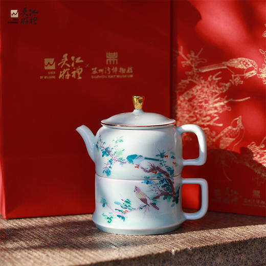 椿树双雀图 子母壶 商品图0